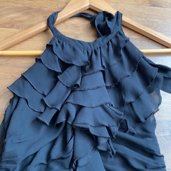 Express Women's Halter Neck Top Small Ruffle
Black Embellished Party size 10 - Picture 2 of 6